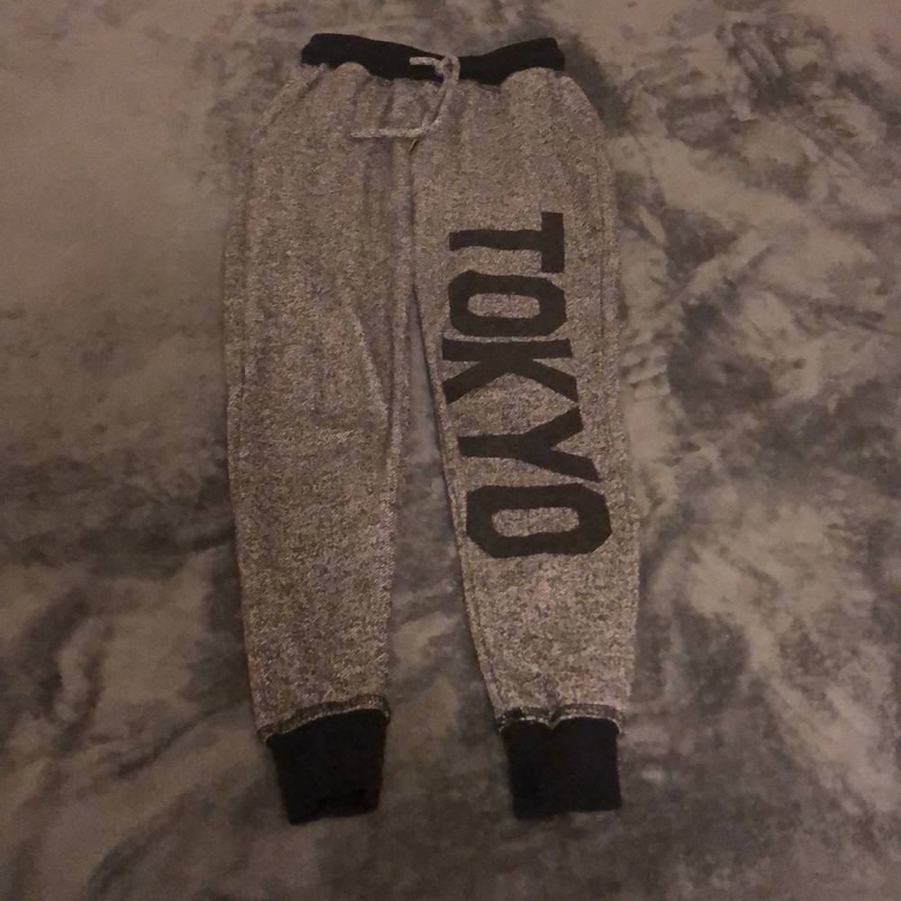 Black and grey joggers
